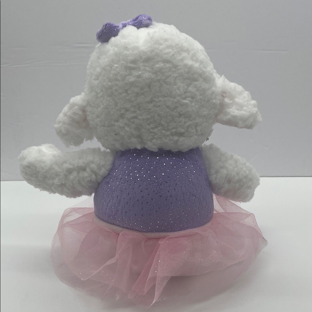 Adorable Plush Lamb Toy with Pink and Purple Outfit - Picture 5 of 7